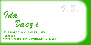 ida daczi business card